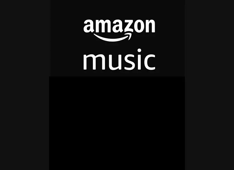 Amazon Music Logo white with black background